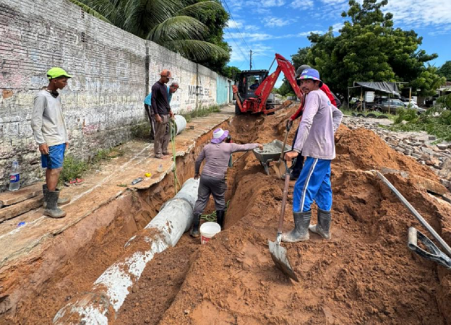 Drenagem avança em Extremoz e promete fim dos alagamentos em dois bairros