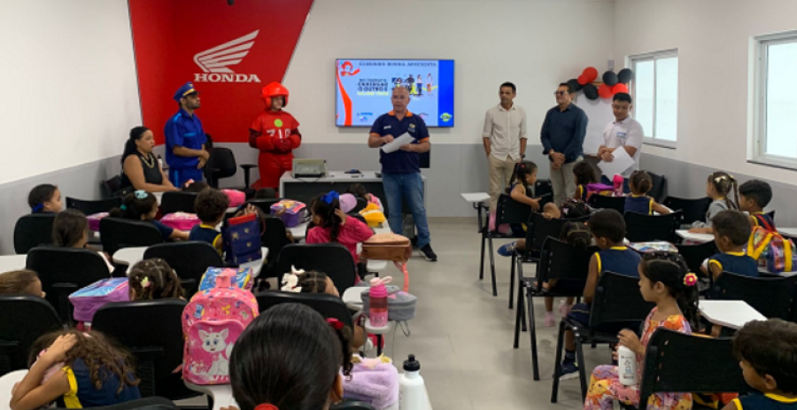 Extremoz promove ação educativa do Maio Amarelo para crianças no Manaim